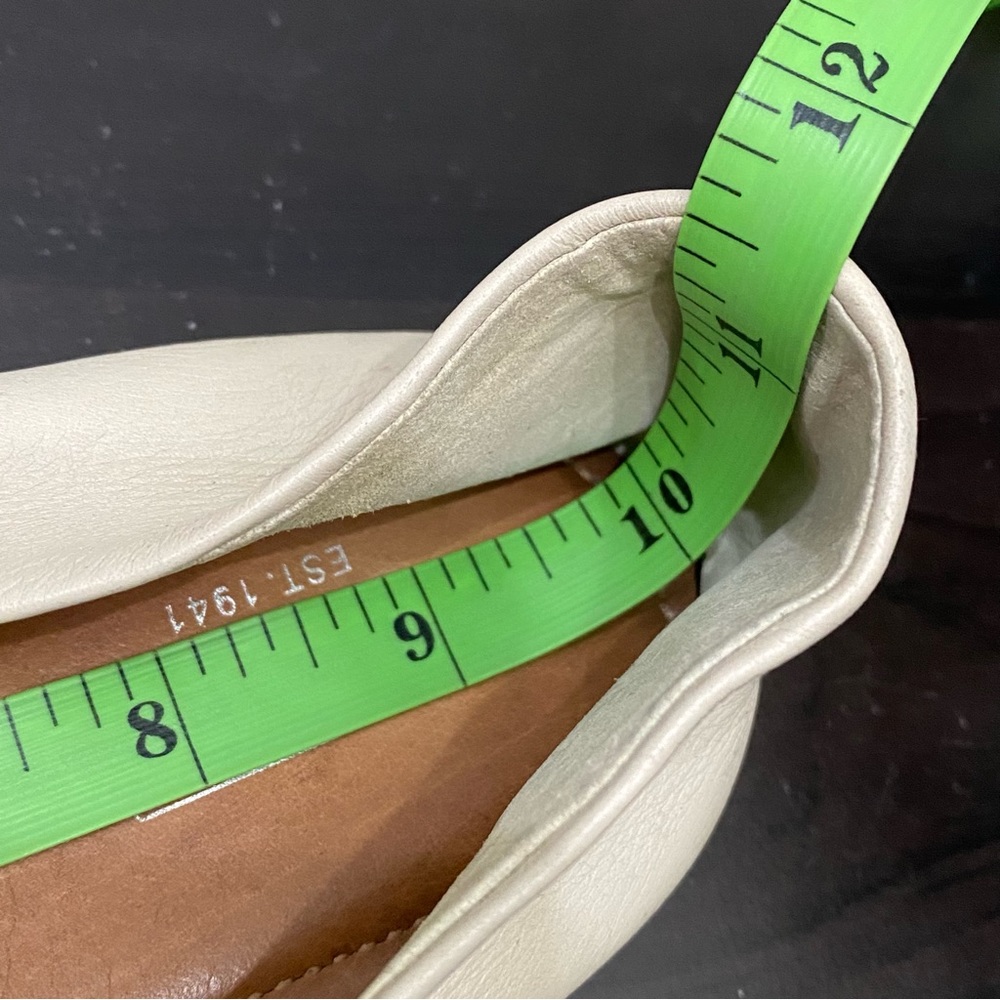 COACH “Ondrea” Off White Ecru Leather CC Logo Pointy Toe Ballet Flats Size 9B - Picture 8 of 14